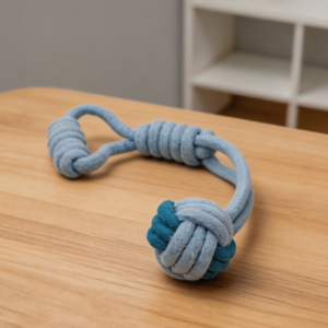 Eco Cotton Tug Rope Toy with Grip Handle