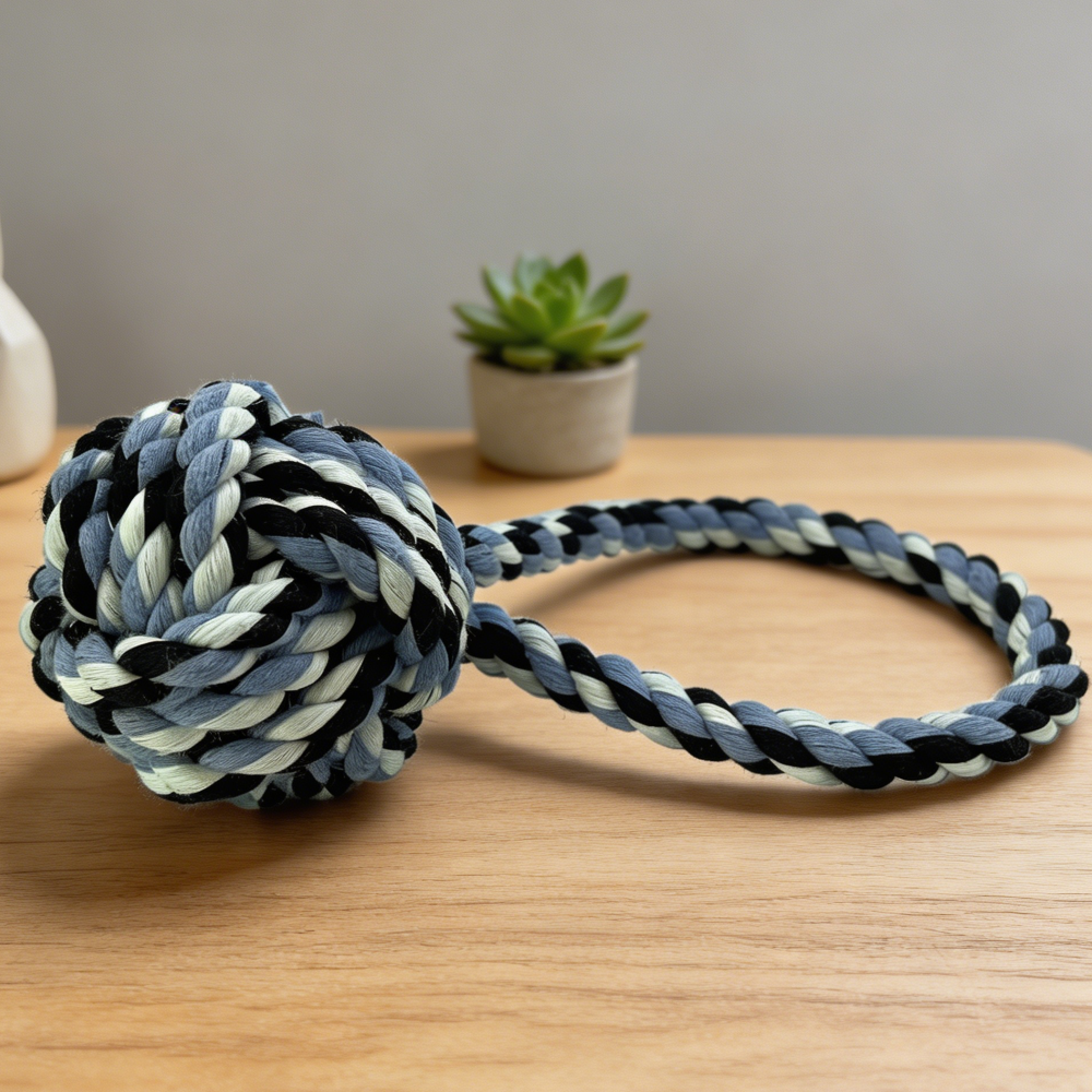 Weaved Rope Dog Ball Toy