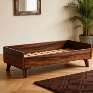 Natural Mid-Century Elevated Dog Bed