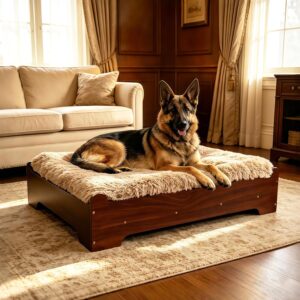 Raised Wooden Dog Bed